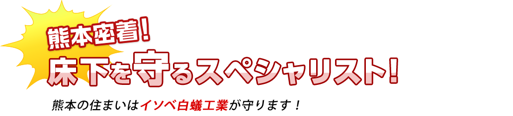 熊本密着！床下を守るスペシャリスト！熊本の住まいはイソベ白蟻工業が守ります！